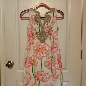 Lilly Pulitzer Gold and Pink Dress